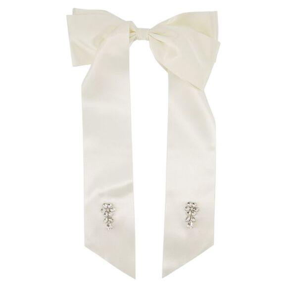Flower Bow Hair Clip - Simone Rocha - Polyester - Ivory - Picture 1 of 2